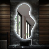 LED Spiegel Asymmetrisch 2 | Touch-Schalter | Kaltweißes Licht - Reyze Seria Ambient Model 1 - Vertikal