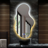 LED Spiegel Asymmetrisch 2 Vertikal | Touch-Schalter | Anti-Beschlag-Funktion | Einstellbare Farbtemperatur - Reyze Seria Ambient Model 1