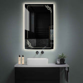 LED Spiegel Vertikal | Wandschalter-Steuerung | Neutralweißes Licht - Reyze Seria Good Vibes Model 1