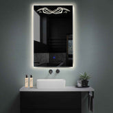 LED Spiegel Vertikal | Touch-Schalter | Neutralweißes Licht - Reyze Seria Good Vibes Model 6