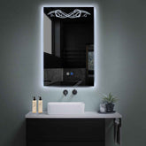 LED Spiegel Vertikal | Touch-Schalter | Anti-Beschlag-Funktion | Kaltweißes Licht - Reyze Seria Good Vibes Model 6