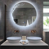 LED Spiegel Rund | Touch-Schalter | Anti-Beschlag-Funktion | Kaltweißes Licht - Reyze Seria Good Vibes Model 8