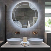 LED Spiegel Rund | Touch-Schalter | Kaltweißes Licht - Reyze Seria Good Vibes Model 7