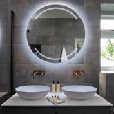 LED Spiegel Rund | Touch-Schalter | Kaltweißes Licht - Reyze Seria Minimal Model 8