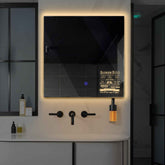 LED Spiegel Quadratisch | Touch-Schalter | Warmweißes Licht - Reyze Seria Motivated Model 5