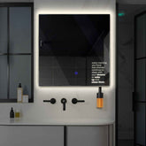 LED Spiegel Quadratisch | Touch-Schalter | Neutralweißes Licht - Reyze Seria Motivated Model 2