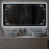 LED Spiegel Rechteckig | Wandschalter-Steuerung | Kaltweißes Licht - Reyze Seria Good Vibes Model 5