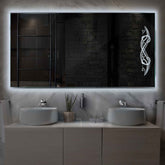 LED Spiegel Rechteckig | Wandschalter-Steuerung | Kaltweißes Licht - Reyze Seria Good Vibes Model 6