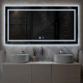 LED Spiegel Rechteckig | Touch-Schalter | Anti-Beschlag-Funktion | Kaltweißes Licht - Reyze Seria Minimal Model 1