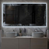 LED Spiegel Rechteckig | Wandschalter-Steuerung | Kaltweißes Licht - Reyze Seria Simetria Model 8