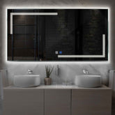 LED Spiegel Rechteckig | Touch-Schalter | Anti-Beschlag-Funktion | Neutralweißes Licht - Reyze Seria Minimal Model 2