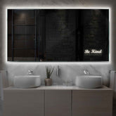 LED Spiegel Rechteckig | Wandschalter-Steuerung | Neutralweißes Licht - Reyze Seria Motivated Model 6