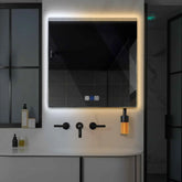 LED Spiegel Quadratisch | Touch-Schalter | Anti-Beschlag-Funktion | Einstellbare Farbtemperatur - Reyze Seria Edge Model 5