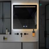 LED Spiegel Quadratisch | Touch-Schalter | Anti-Beschlag-Funktion | Einstellbare Farbtemperatur - Reyze Seria Minimal Model 5