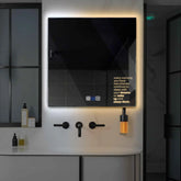 LED Spiegel Quadratisch | Touch-Schalter | Anti-Beschlag-Funktion | Einstellbare Farbtemperatur - Reyze Seria Motivated Model 2