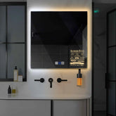 LED Spiegel Quadratisch | Touch-Schalter | Anti-Beschlag-Funktion | Einstellbare Farbtemperatur - Reyze Seria Motivated Model 5