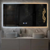 LED Spiegel Rechteckig | Touch-Schalter | Anti-Beschlag-Funktion | Einstellbare Farbtemperatur - Reyze Seria Good Vibes Model 6