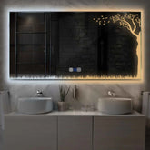 LED Spiegel Rechteckig | Touch-Schalter | Anti-Beschlag-Funktion | Einstellbare Farbtemperatur - Reyze Seria Good Vibes Model 8