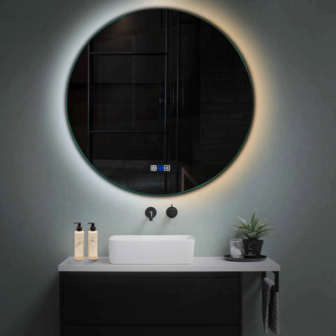 LED Spiegel Rund | Touch-Schalter | Anti-Beschlag-Funktion | Einstellbare Farbtemperatur - Reyze Seria Ambient Model 1