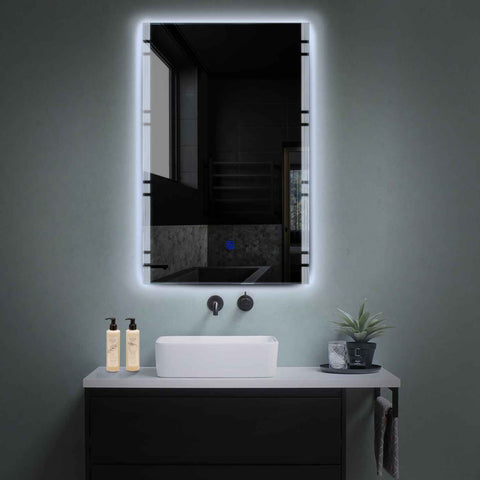 LED Spiegel Vertikal | Touch-Schalter | Kaltweißes Licht - Reyze Seria Edge Model 3