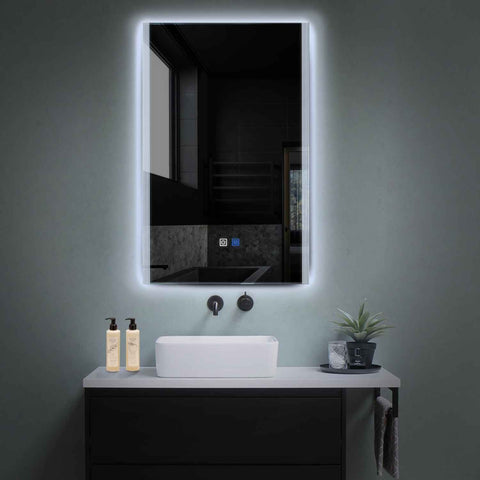 LED Spiegel Vertikal | Touch-Schalter | Anti-Beschlag-Funktion | Kaltweißes Licht - Reyze Seria Edge Model 7
