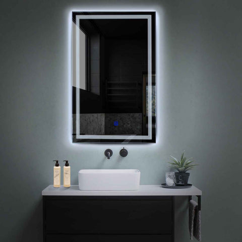 LED Spiegel Vertikal | Touch-Schalter | Kaltweißes Licht - Reyze Seria Minimal Model 1