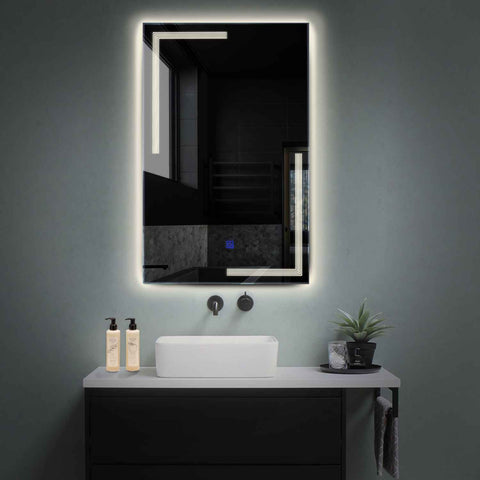 LED Spiegel Vertikal | Touch-Schalter | Neutralweißes Licht - Reyze Seria Minimal Model 2