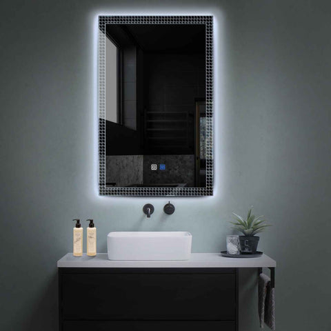LED Spiegel Vertikal | Touch-Schalter | Anti-Beschlag-Funktion | Kaltweißes Licht - Reyze Seria Official Model 3