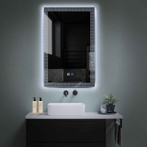 LED Spiegel Vertikal | Touch-Schalter | Anti-Beschlag-Funktion | Kaltweißes Licht - Reyze Seria Official Model 6