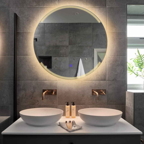 LED Spiegel Rund | Touch-Schalter | Warmweißes Licht - Reyze Seria Edge Model 8