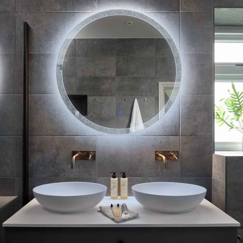 LED Spiegel Rund | Touch-Schalter | Kaltweißes Licht - Reyze Seria Simetria Model 6
