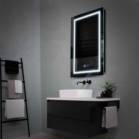 LED Spiegel Vertikal | Touch-Schalter | Anti-Beschlag-Funktion | Kaltweißes Licht - Reyze Seria Salono Model 1