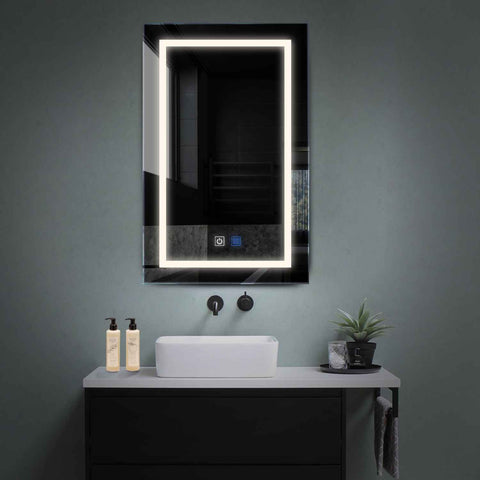 LED Spiegel Vertikal | Touch-Schalter | Anti-Beschlag-Funktion | Neutralweißes Licht - Reyze Seria Salono Model 1