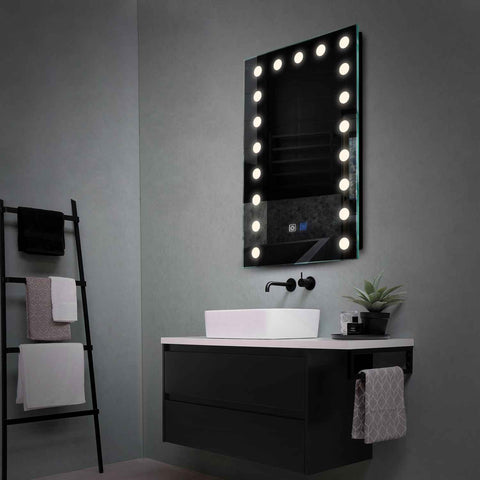LED Spiegel Vertikal | Touch-Schalter | Anti-Beschlag-Funktion | Neutralweißes Licht - Reyze Seria Salono Model 6