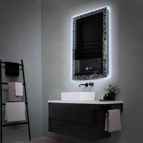 LED Spiegel Vertikal | Touch-Schalter | Anti-Beschlag-Funktion | Kaltweißes Licht - Reyze Seria Simetria Model 1