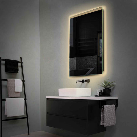 LED Spiegel Vertikal | Wandschalter-Steuerung | Warmweißes Licht - Reyze Seria Edge Model 5