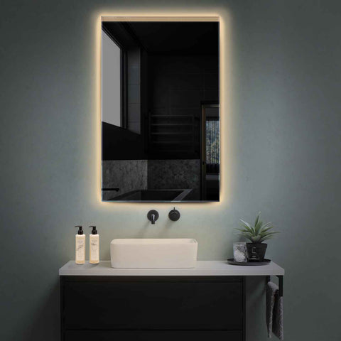LED Spiegel Vertikal | Wandschalter-Steuerung | Warmweißes Licht - Reyze Seria Edge Model 5