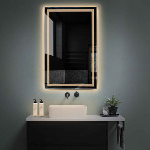 LED Spiegel Vertikal | Wandschalter-Steuerung | Warmweißes Licht - Reyze Seria Minimal Model 1