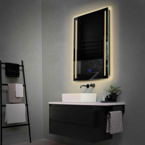 LED Spiegel Vertikal | Touch-Schalter | Warmweißes Licht - Reyze Seria Minimal Model 7
