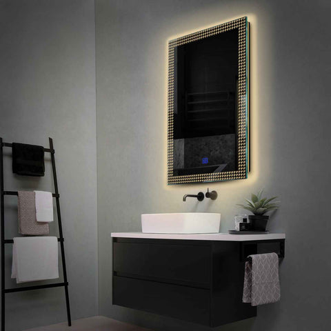 LED Spiegel Vertikal | Touch-Schalter | Warmweißes Licht - Reyze Seria Official Model 6