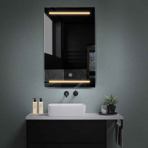 LED Spiegel Vertikal | Touch-Schalter | Warmweißes Licht - Reyze Seria Salono Model 4