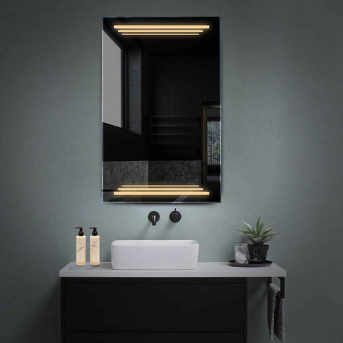 LED Spiegel Vertikal | Wandschalter-Steuerung | Warmweißes Licht - Reyze Seria Salono Model 7