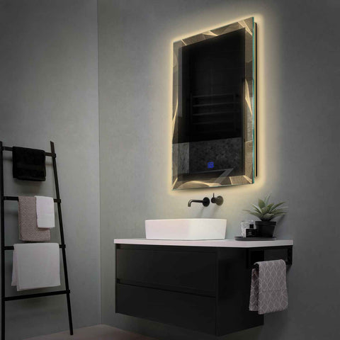 LED Spiegel Vertikal | Touch-Schalter | Warmweißes Licht - Reyze Seria Simetria Model 2
