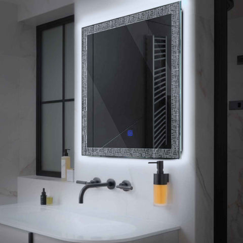 LED Spiegel Quadratisch | Touch-Schalter | Kaltweißes Licht - Reyze Seria Simetria Model 6