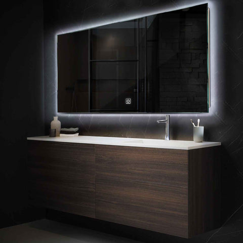 LED Spiegel Rechteckig | Touch-Schalter | Kaltweißes Licht - Reyze Seria Ambient Model 1
