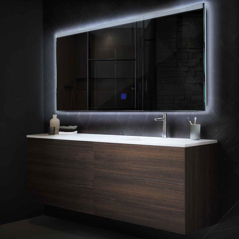 LED Spiegel Rechteckig | Touch-Schalter | Kaltweißes Licht - Reyze Seria Edge Model 5