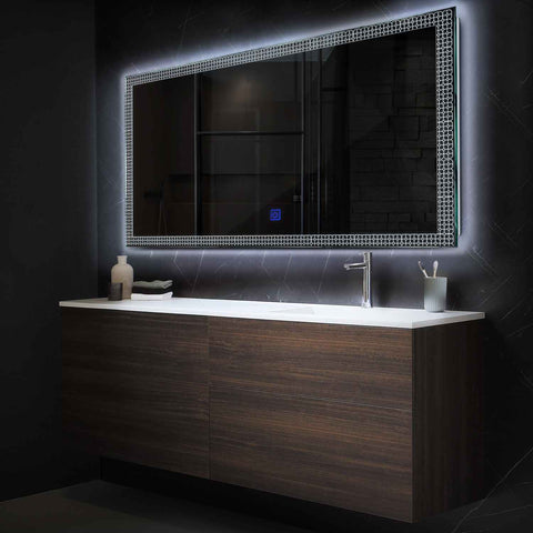 LED Spiegel Rechteckig | Touch-Schalter | Kaltweißes Licht - Reyze Seria Official Model 2