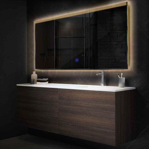 LED Spiegel Rechteckig | Touch-Schalter | Warmweißes Licht - Reyze Seria Edge Model 5