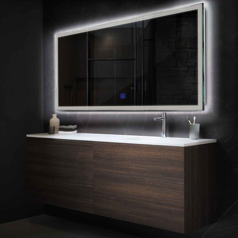 LED Spiegel Rechteckig | Touch-Schalter | Neutralweißes Licht - Reyze Seria Edge Model 1