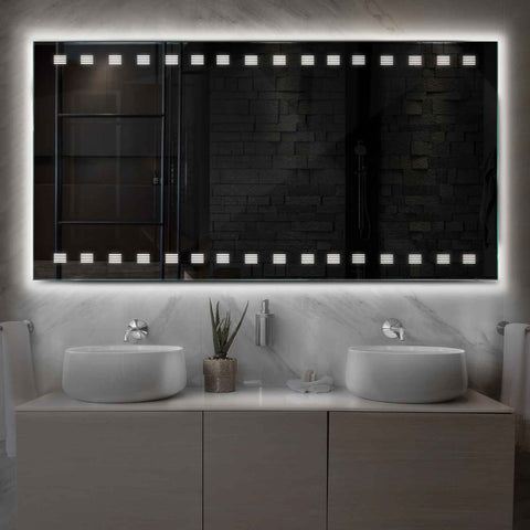 LED Spiegel Rechteckig | Wandschalter-Steuerung | Neutralweißes Licht - Reyze Seria Minimal Model 6